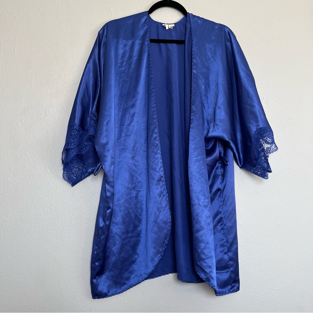 Vintage Victoria's Secret Gold Label Blue Robe
